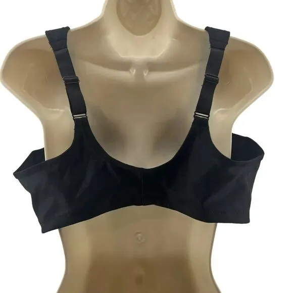 Glamorise Front Close Wonderwire Bra Black 1245 44C