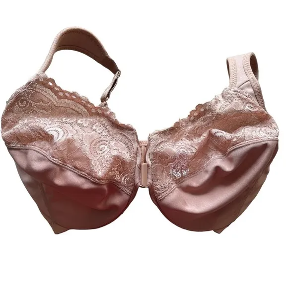 𝅺glamorise Womens Wonderwire Front-Closure Full Coverage Bra, Cappuccino, 34F