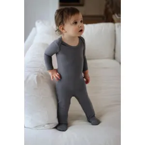 Gunamuna Convertible Footie Pajama Solid Charcoal