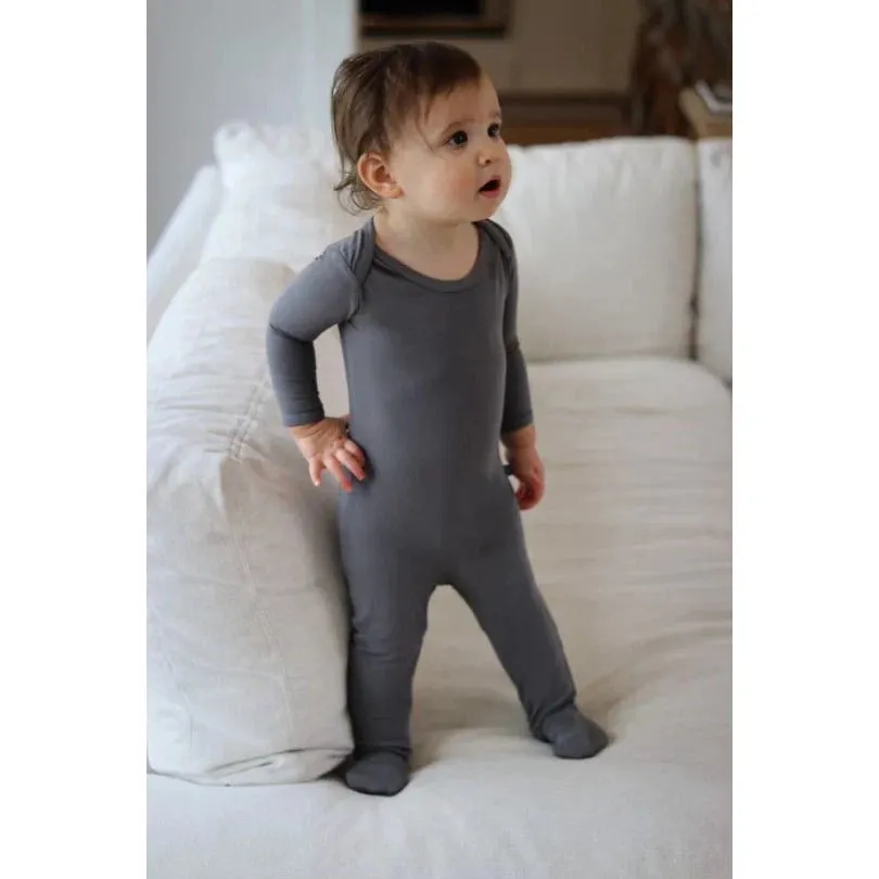 Gunamuna Convertible Footie Pajama Solid Charcoal
