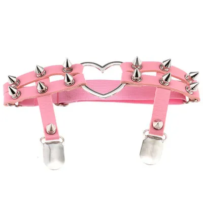 Harajuku punk rivet garter clip leg ring YC20201
