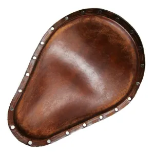 Harley Sportster Chopper Seat  Brown Distressed Leather Stainless Rivets  Bobber