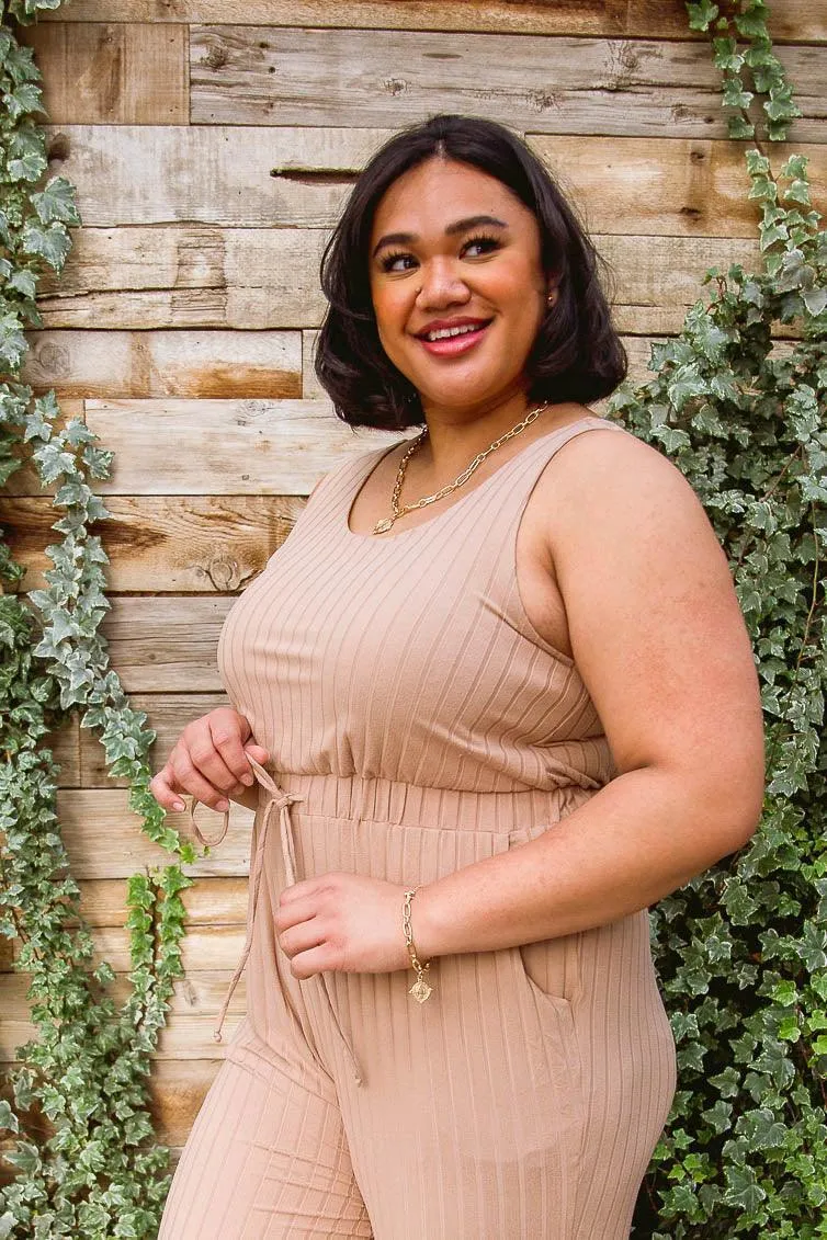Hazel Blues® | Cruiser Jumpsuit in Tan