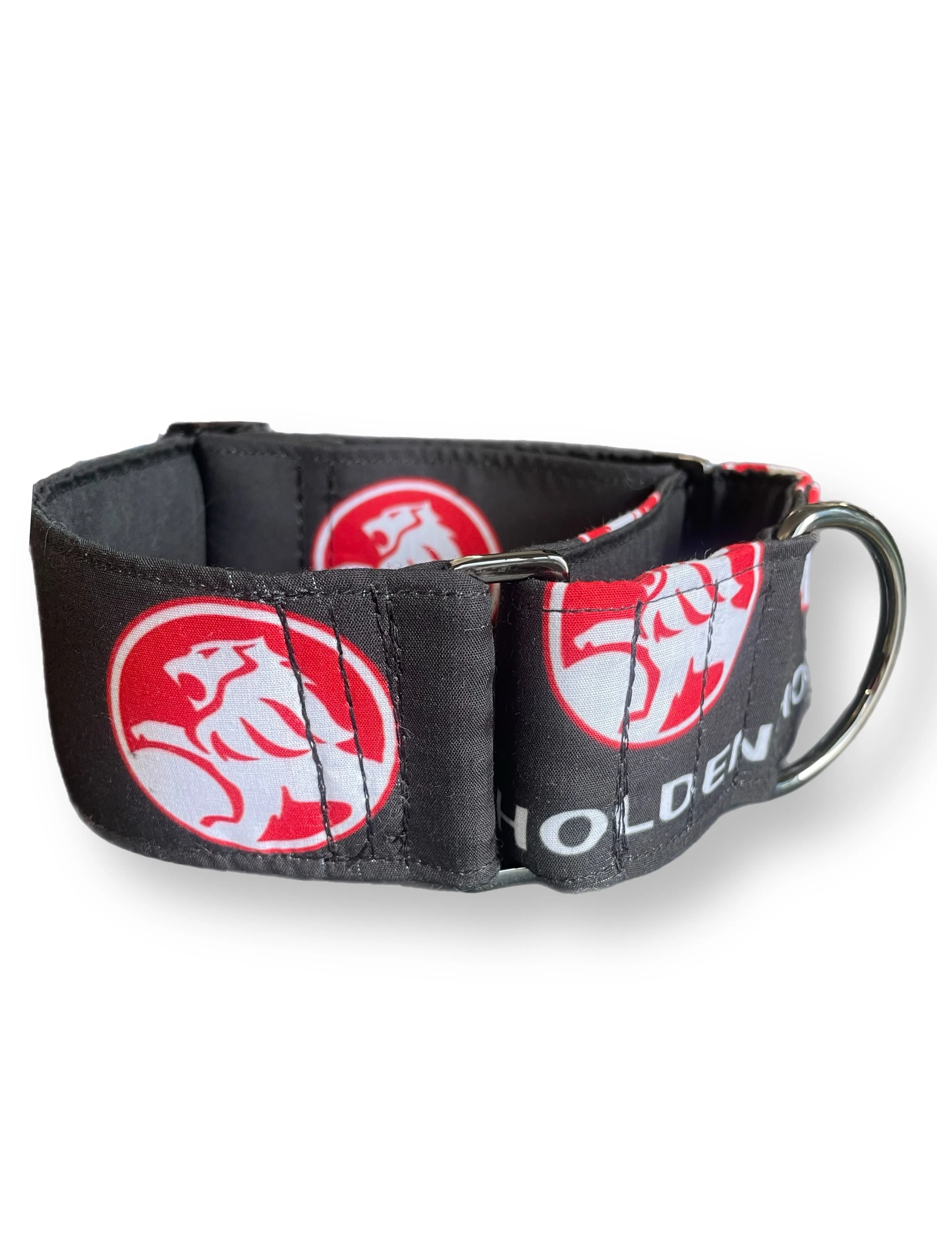 Holden logo enthusiast greyhound Martingale collar cotton covered 50mm super soft