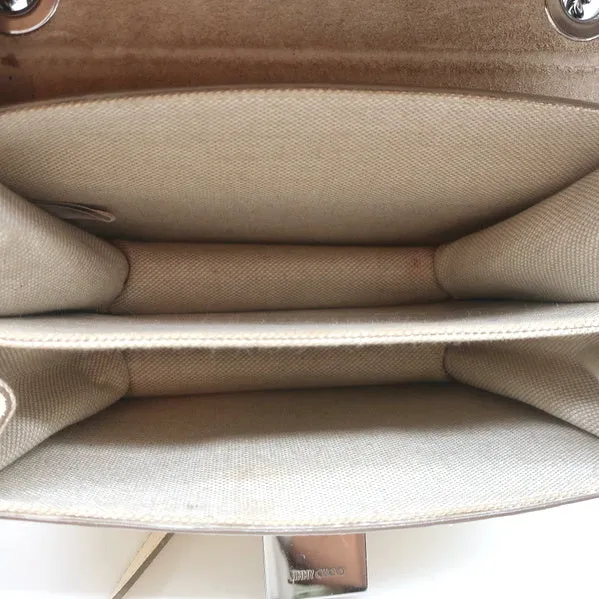 Jimmy Choo Rebel Mini Crossbody Cream Leather Shoulder Bag