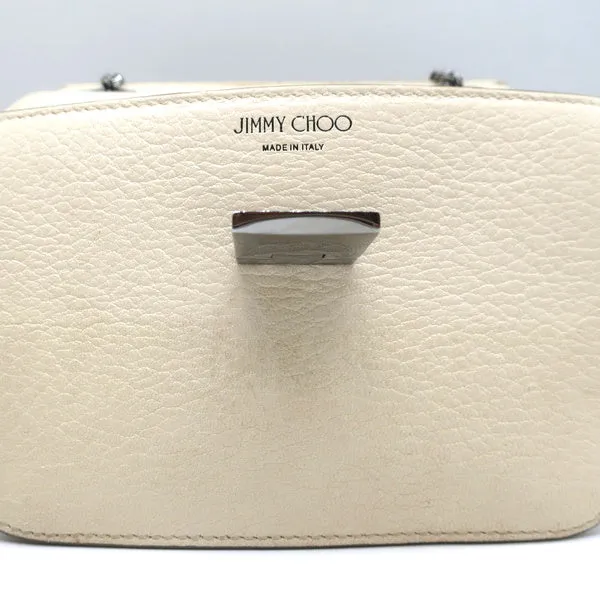 Jimmy Choo Rebel Mini Crossbody Cream Leather Shoulder Bag