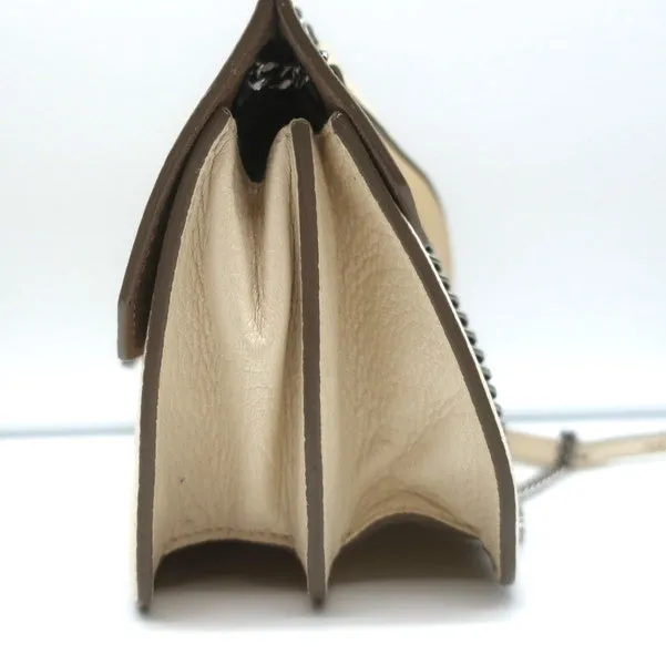 Jimmy Choo Rebel Mini Crossbody Cream Leather Shoulder Bag