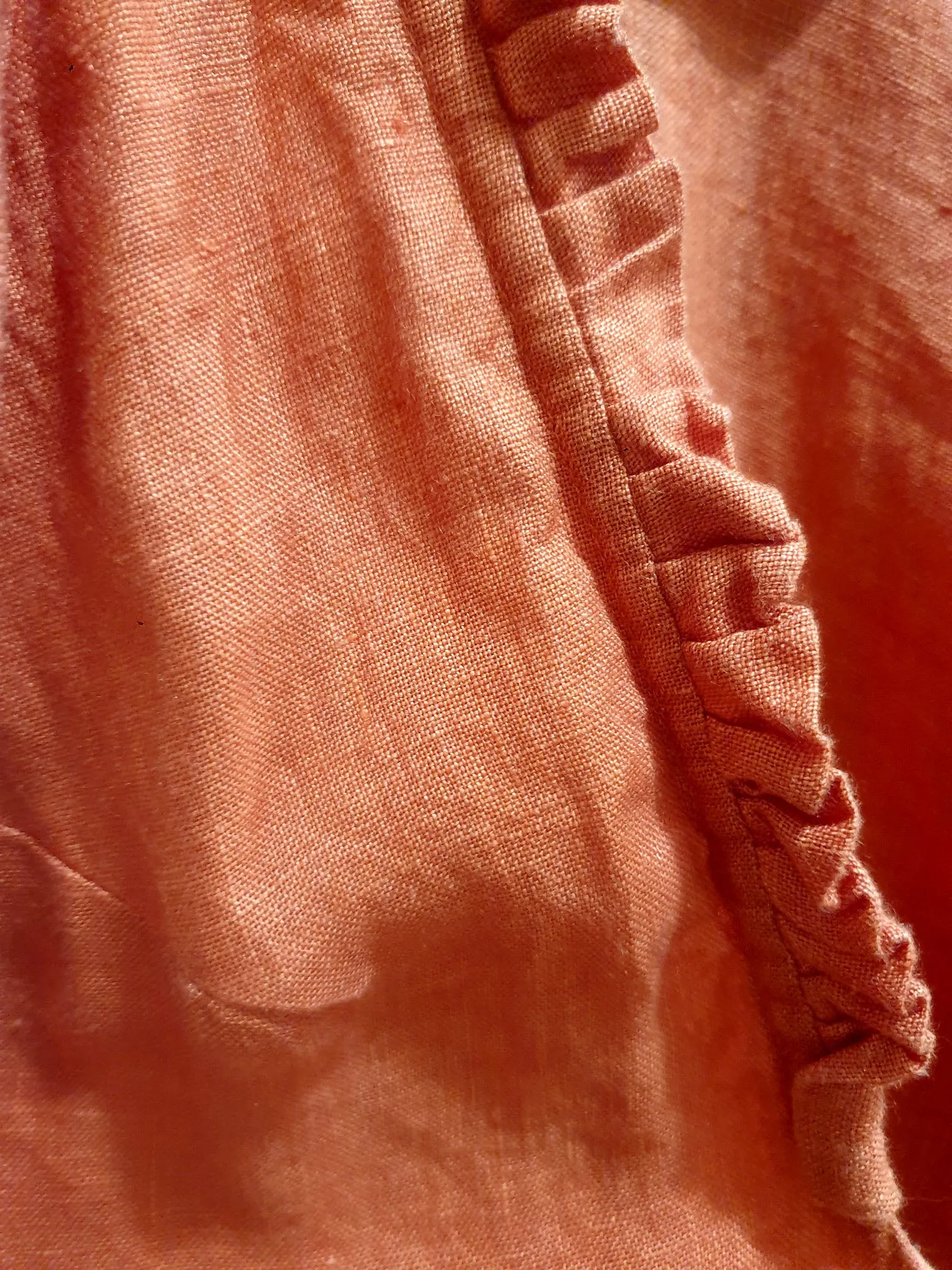 King Csilla red linen top size 10