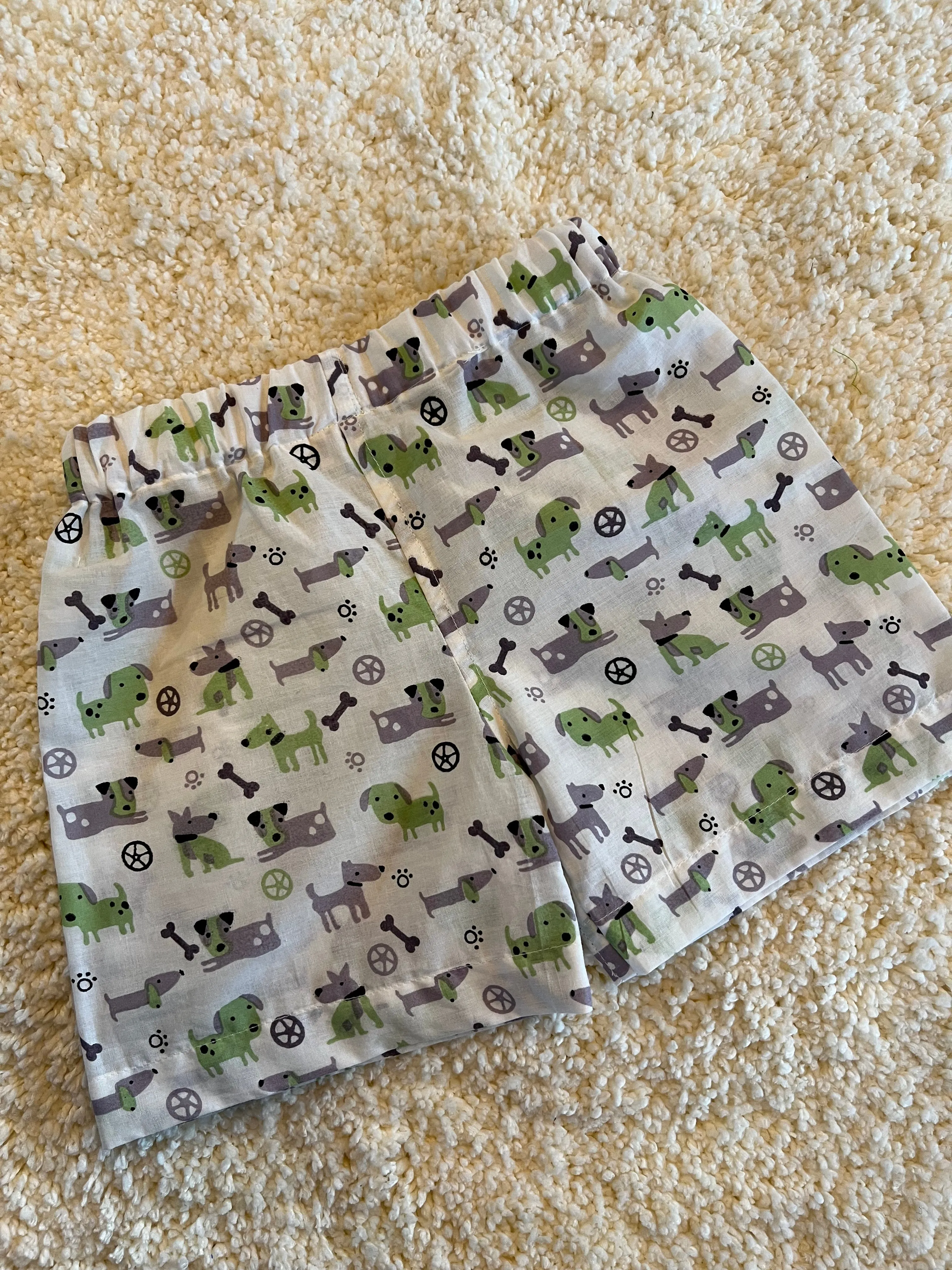 Klingaru Summer Short Set  -  Grey Green Dogs