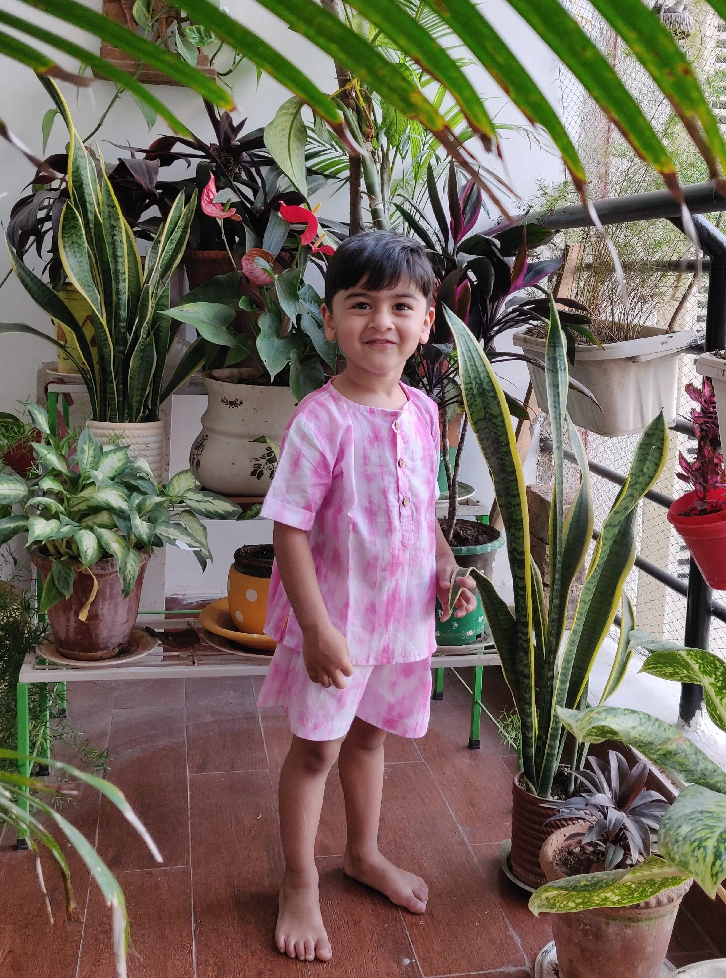 Klingaru Summer Short Set - Pink Shibori