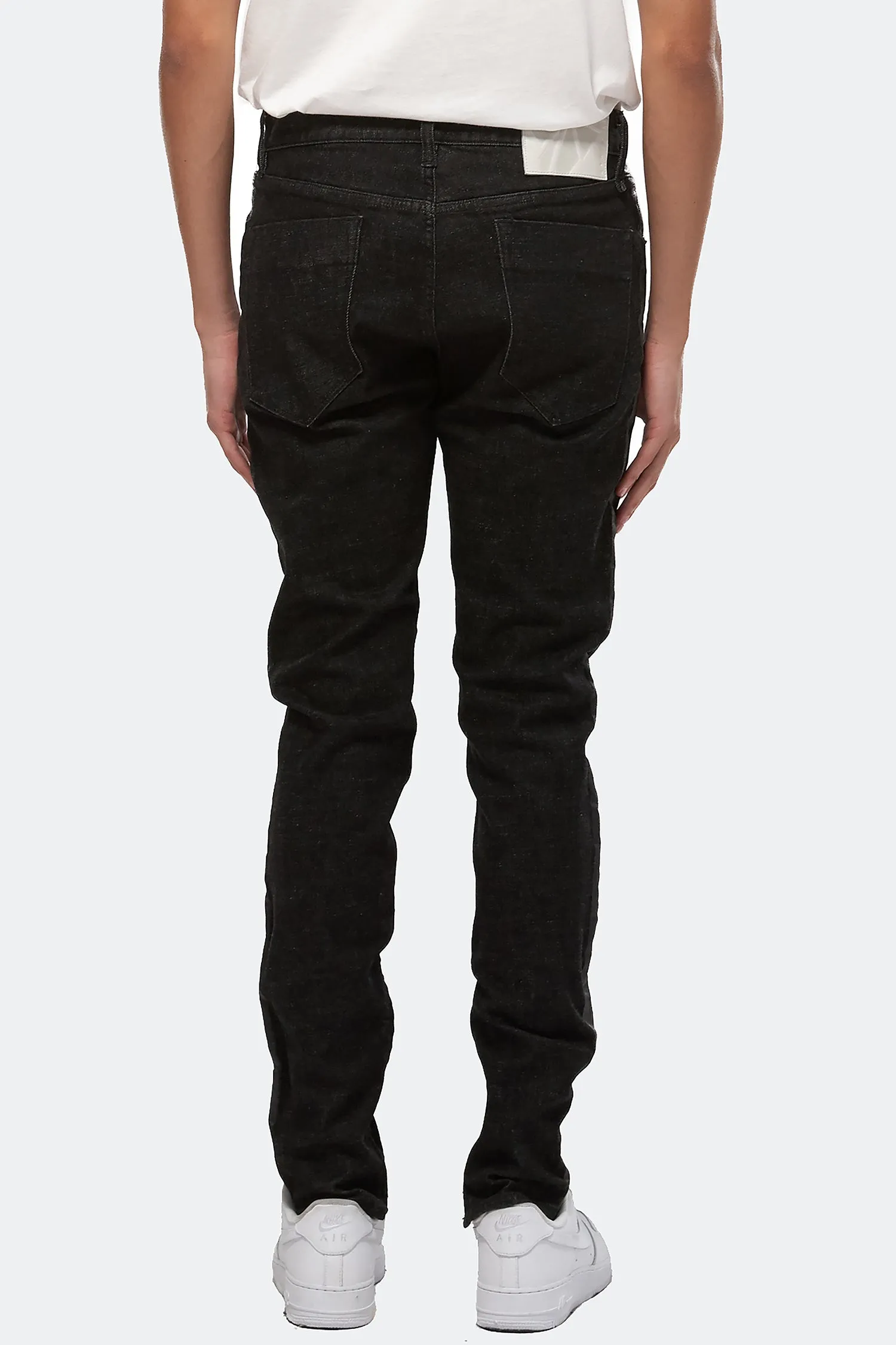 Konus Men's Black Denim With Print On Side Seams
