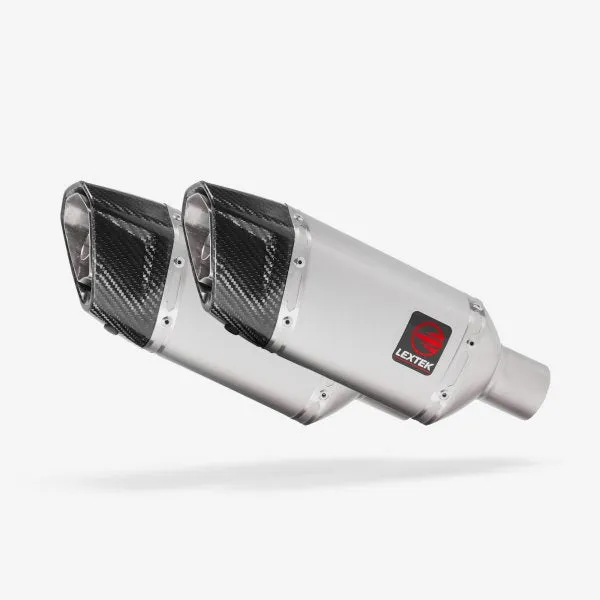 Lextek SP5 S/Steel Exhaust Silencers 51mm Slip-on (x2)