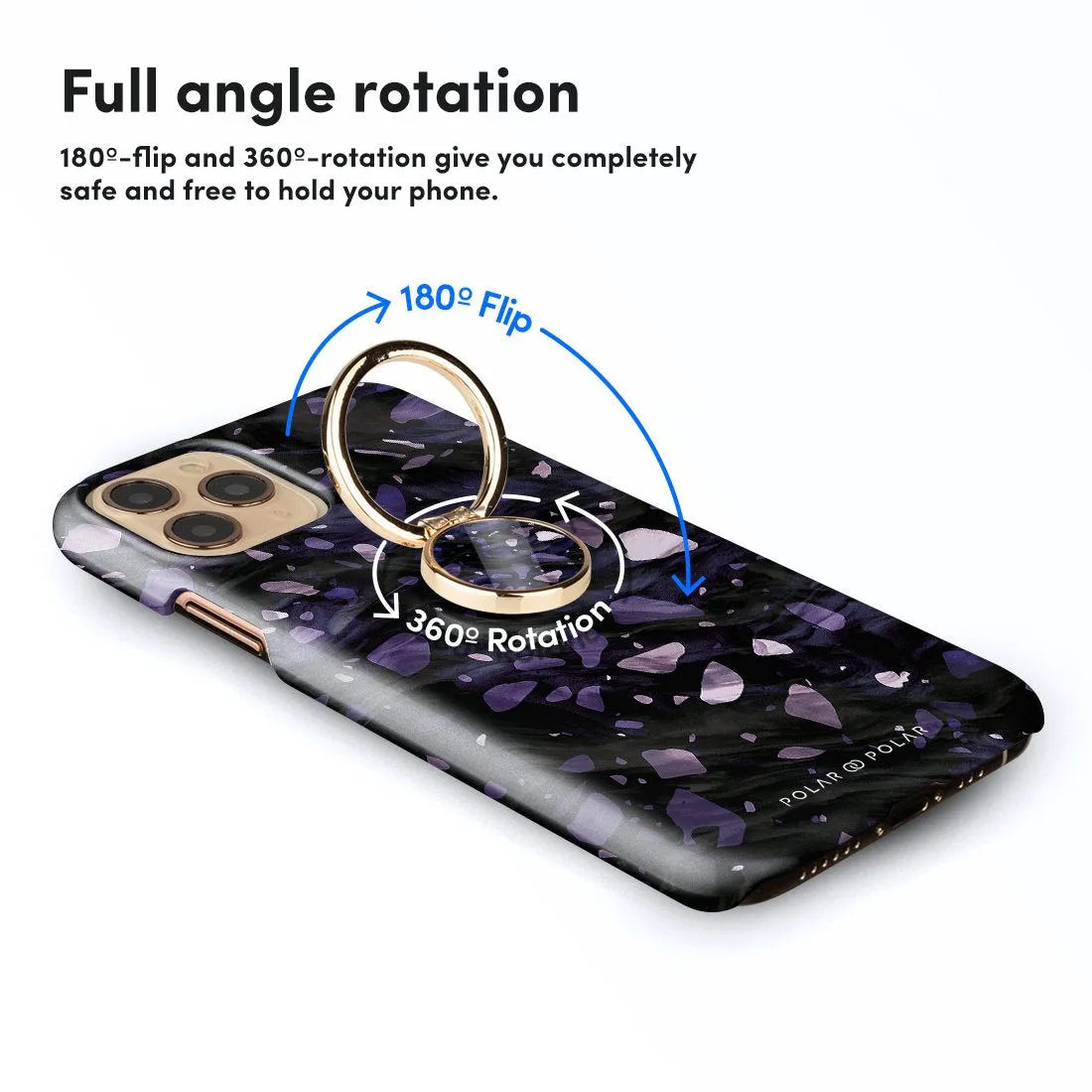 Lilac Terrazzo Gem | Phone Ring Holder  (Non-MagSafe)