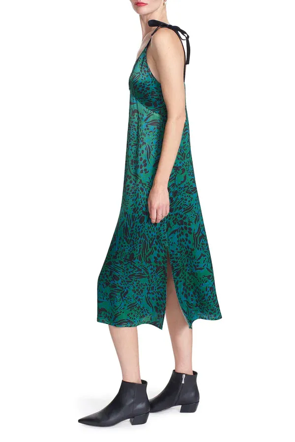 LING TIE STRAP MIDI DRESS