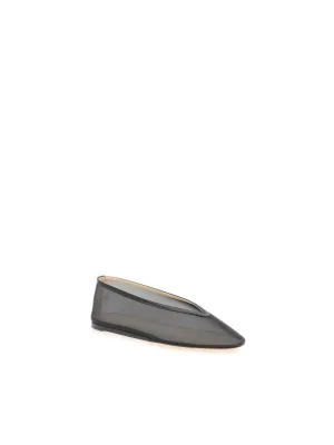 Luna leather-trimmed mesh ballet flats