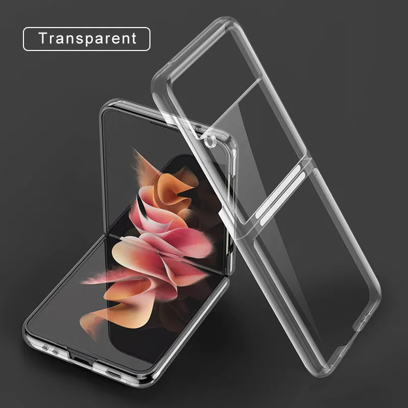 Luxury Electroplating Flip Case For Samsung Galaxy Z Flip 3 5G Transparent Plastic Hard Cover For Samsung Z Flip 3 5G Case