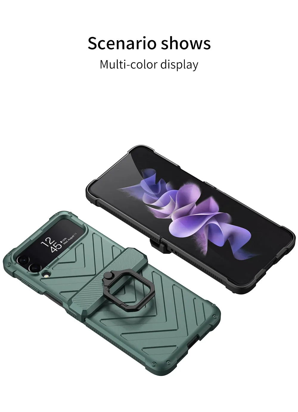 Magnetic Armored Cover For Samsung Galaxy Z Flip Fold 3 Case All-included Hinge Bracket Hard For Galaxy Z Flip3 Fold3 5G
