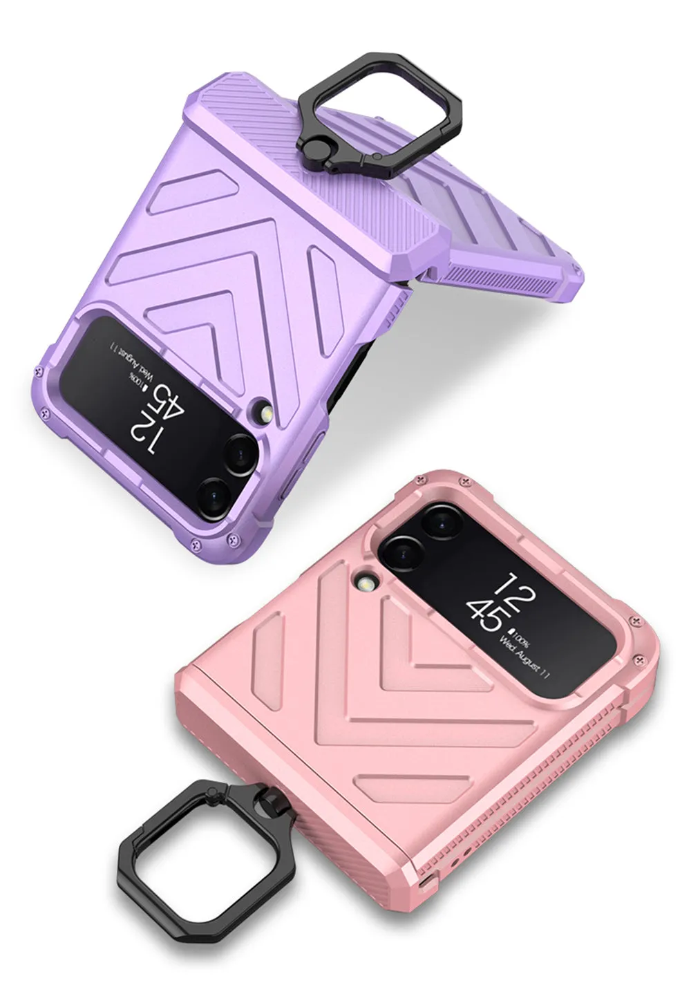 Magnetic Armored Cover For Samsung Galaxy Z Flip Fold 3 Case All-included Hinge Bracket Hard For Galaxy Z Flip3 Fold3 5G