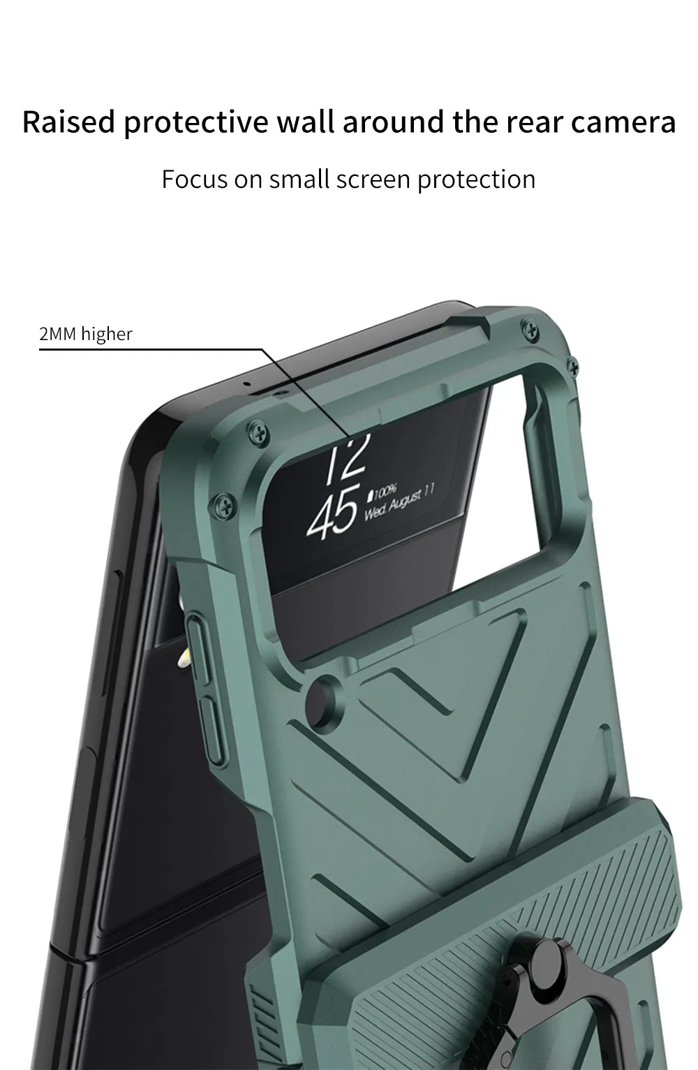 Magnetic Armored Cover For Samsung Galaxy Z Flip Fold 3 Case All-included Hinge Bracket Hard For Galaxy Z Flip3 Fold3 5G