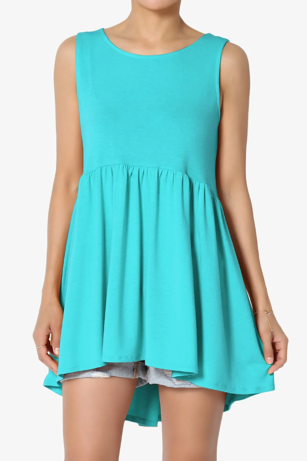 Maiika Sleeveless Babydoll Tunic Top