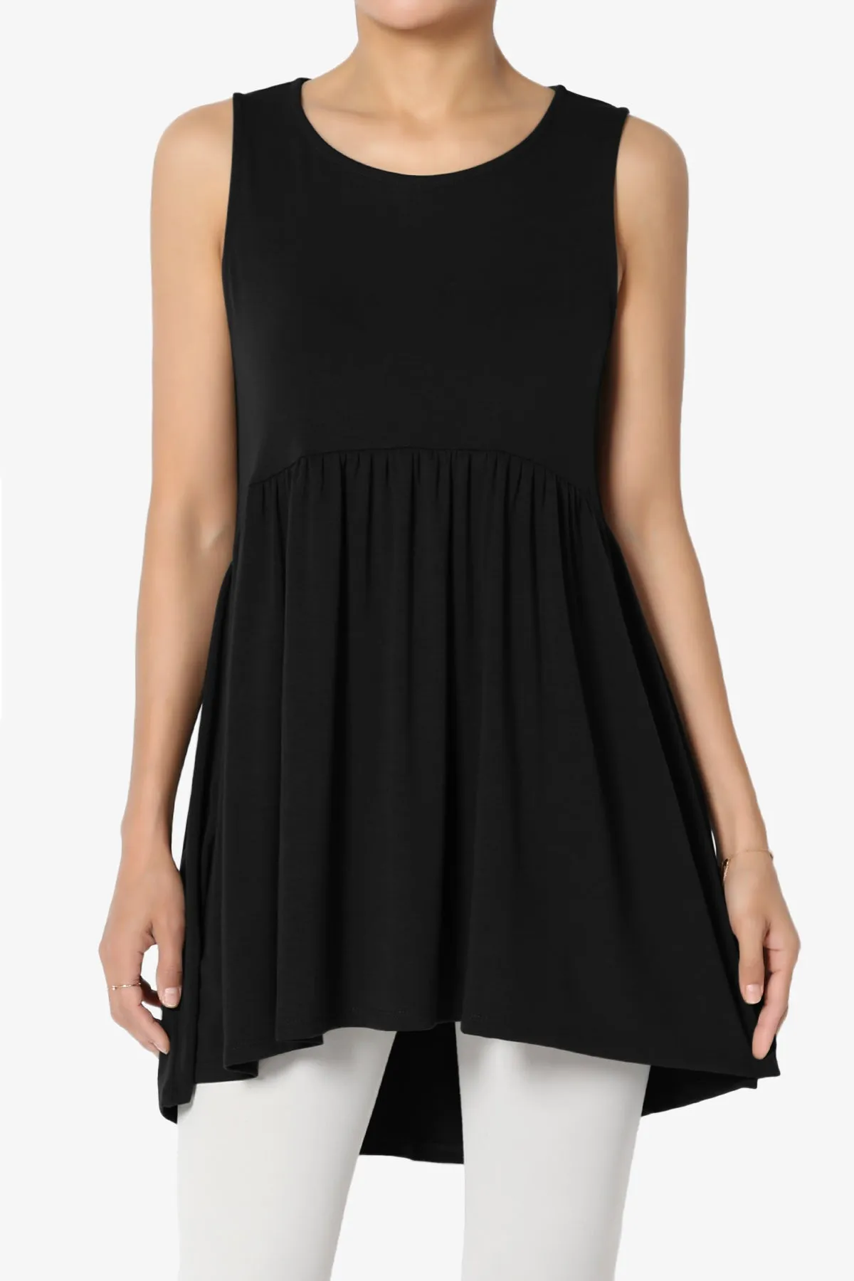 Maiika Sleeveless Babydoll Tunic Top