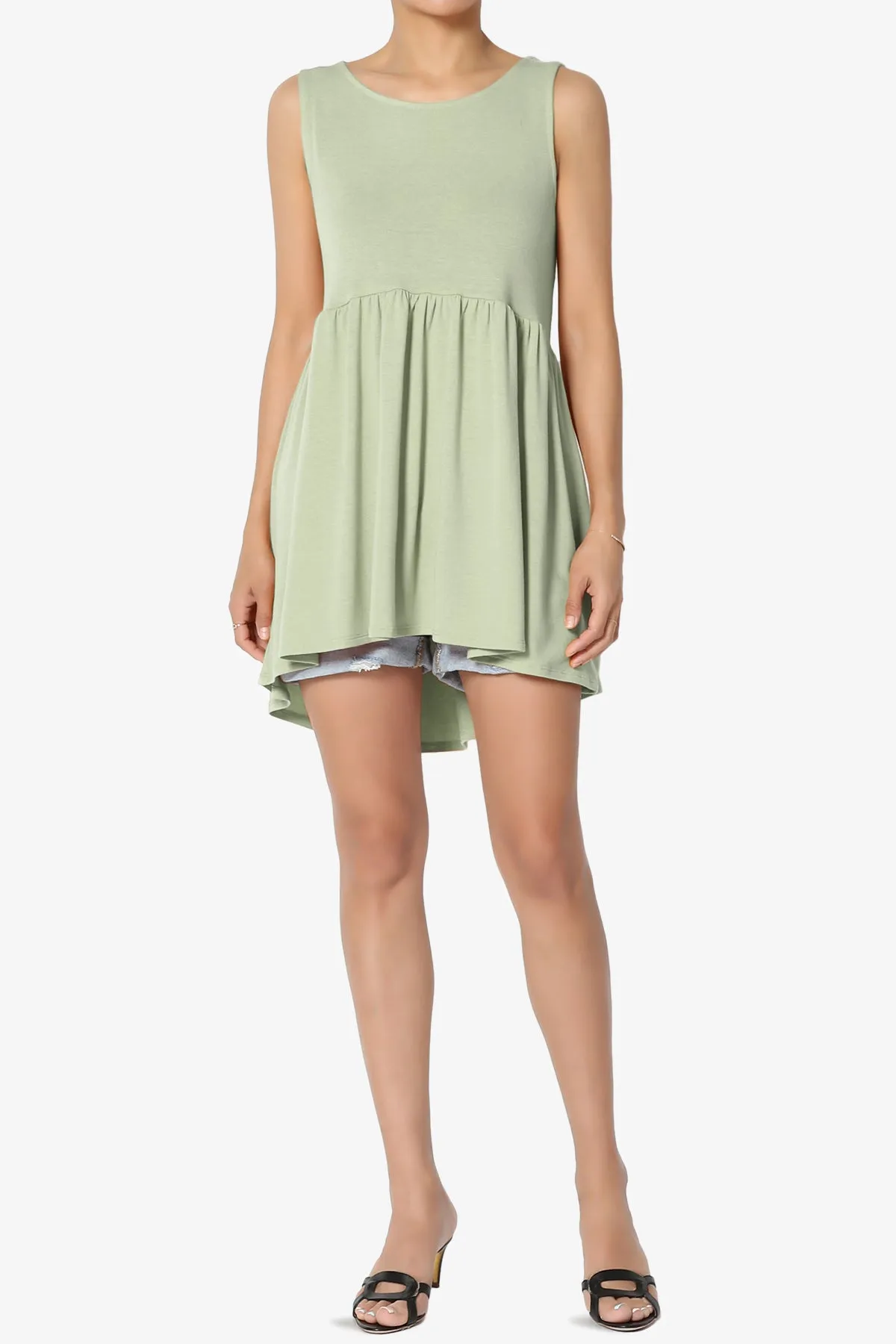 Maiika Sleeveless Babydoll Tunic Top