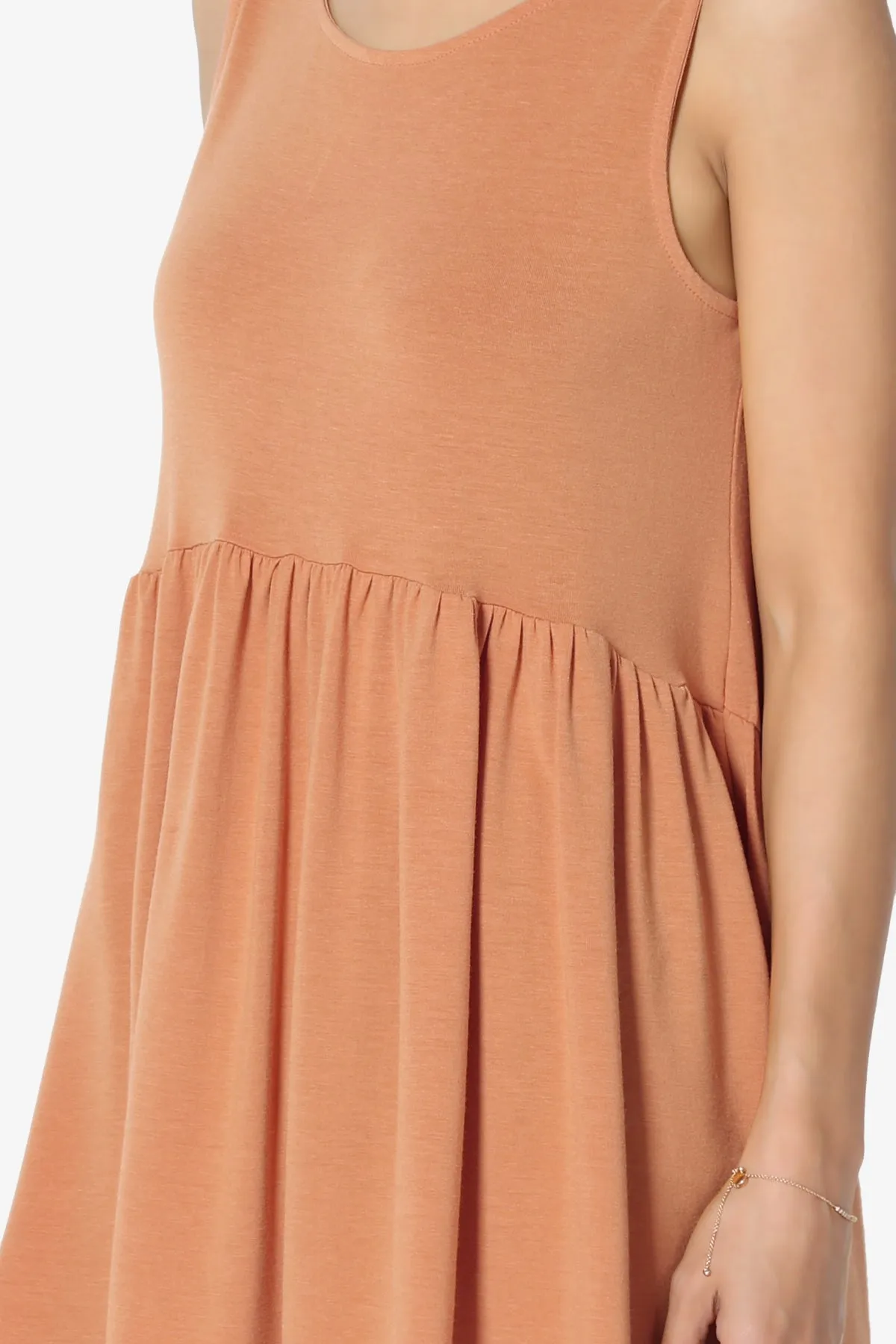 Maiika Sleeveless Babydoll Tunic Top