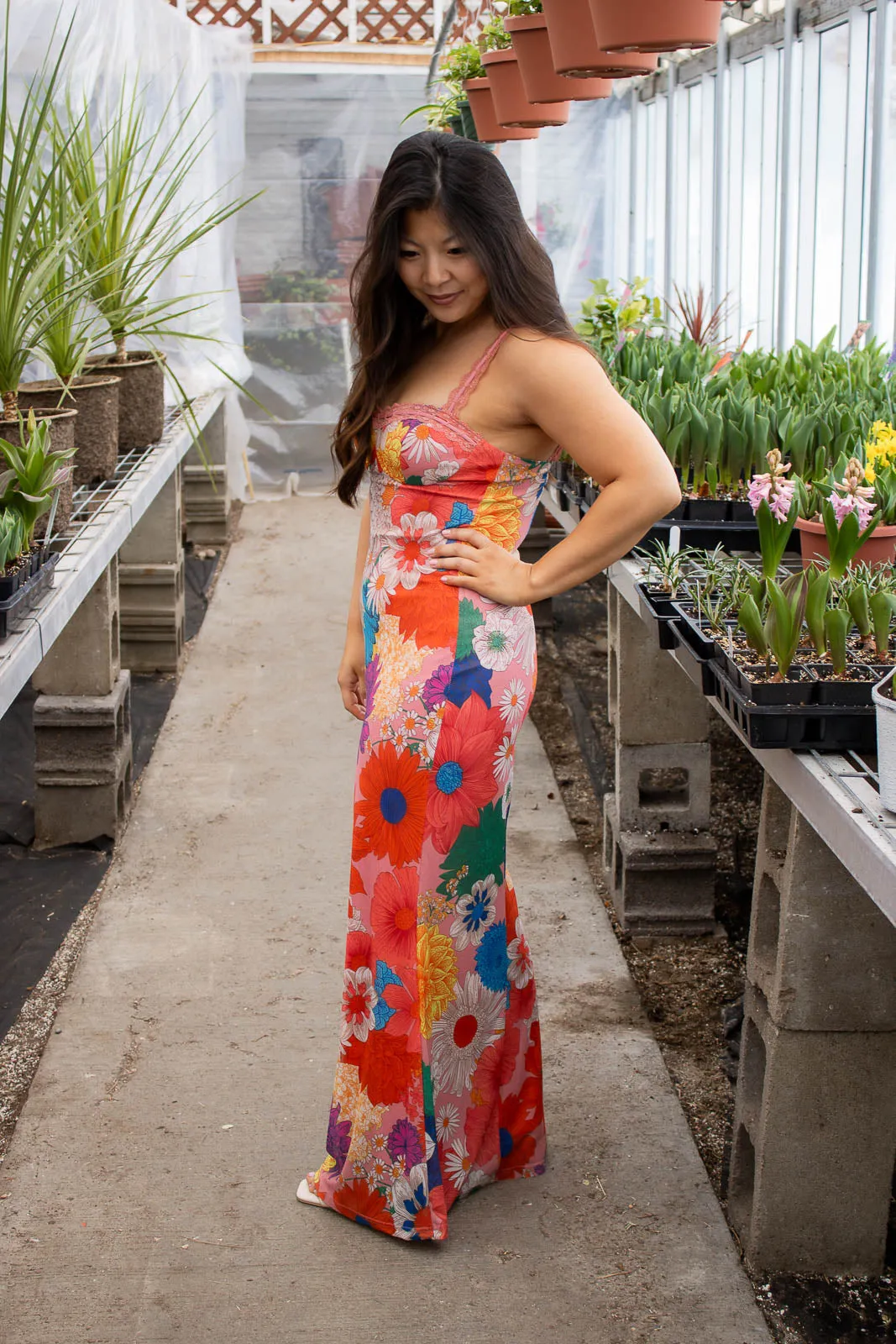 Marietta Floral Print Maxi Dress