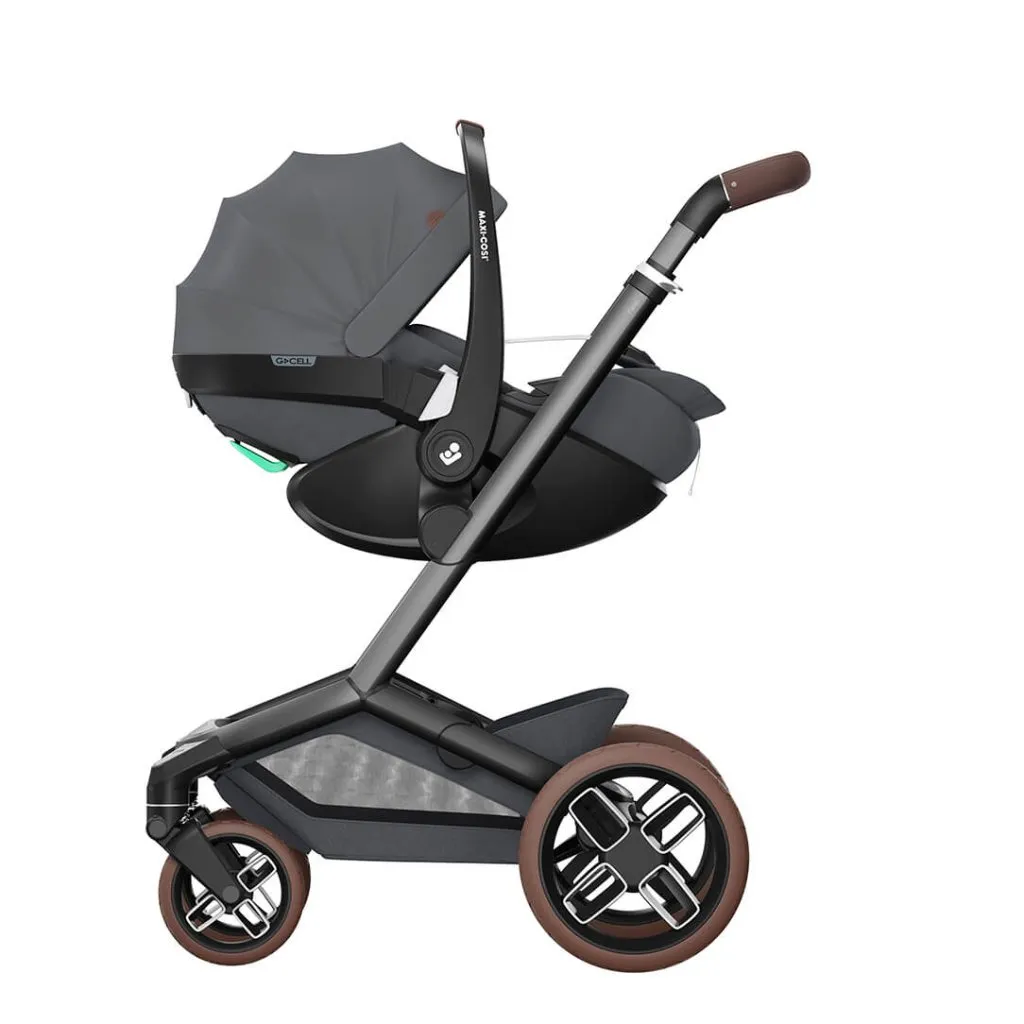 MAXI COSI FAME 6 Piece Travel System with Pebble 360 Pro2 Car Seat and FamilyFix 360 Pro ISOFIX Car Seat Base - Twillic Graphite