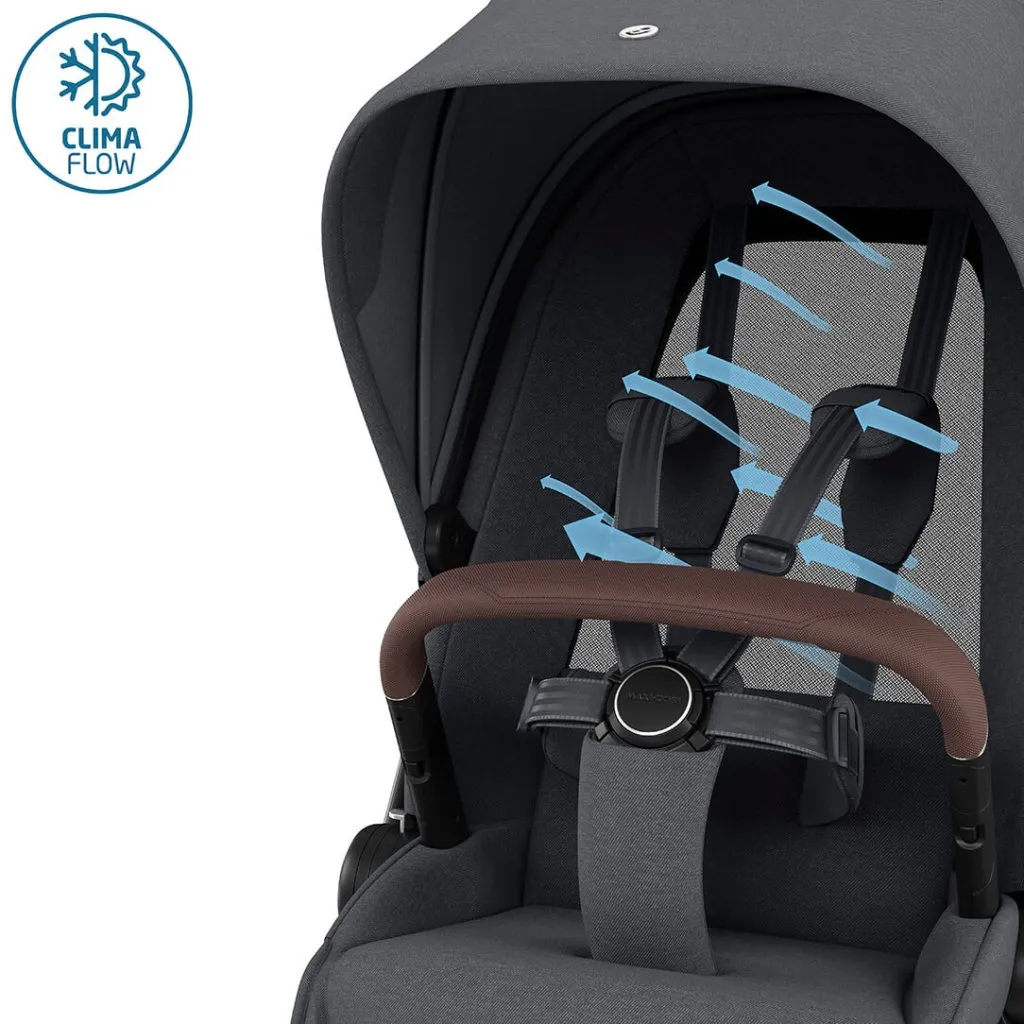 MAXI COSI FAME 6 Piece Travel System with Pebble 360 Pro2 Car Seat and FamilyFix 360 Pro ISOFIX Car Seat Base - Twillic Graphite