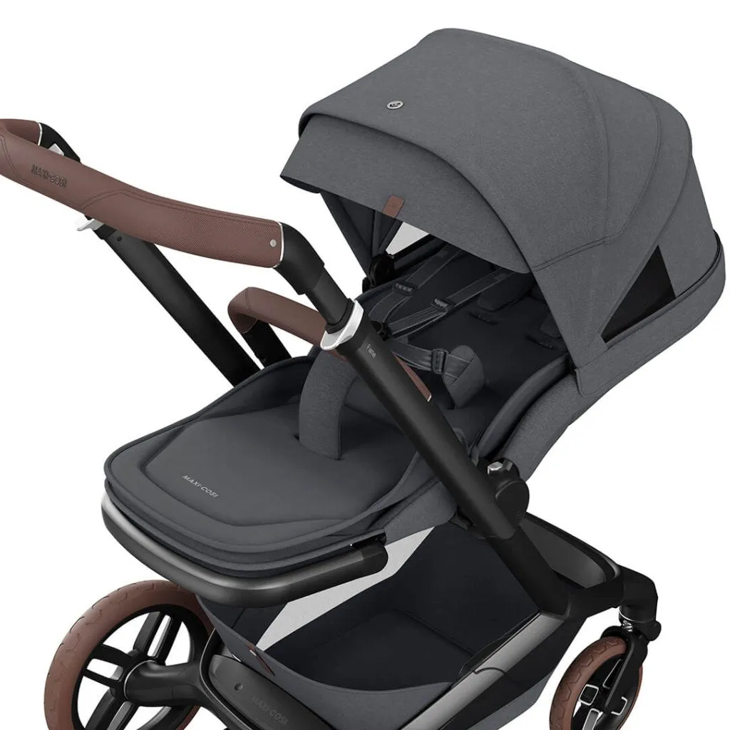 MAXI COSI FAME 6 Piece Travel System with Pebble 360 Pro2 Car Seat and FamilyFix 360 Pro ISOFIX Car Seat Base - Twillic Graphite