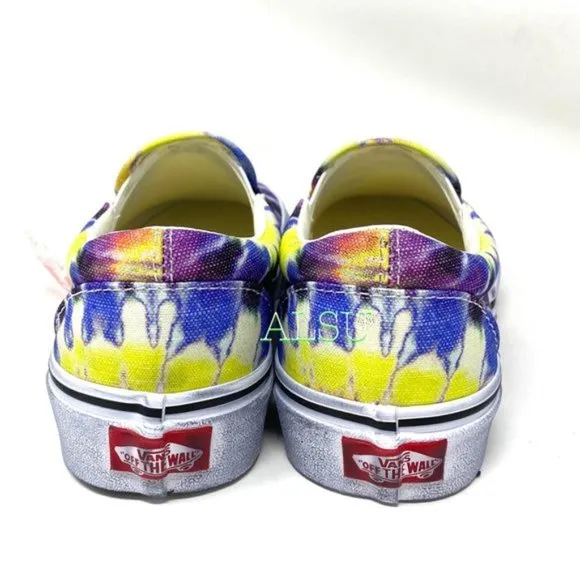 💖MEGA SALE💖VANS Classic Slip On Washed Tie-Dye Canvas Women's VN0A4U3819X