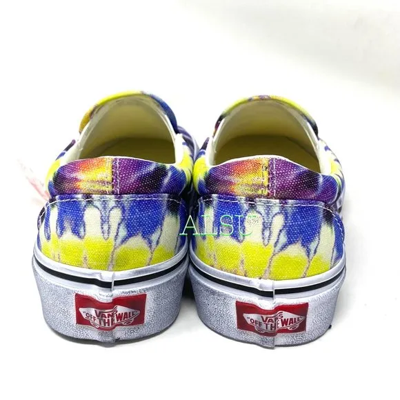 💖MEGA SALE💖VANS Classic Slip On Washed Tie-Dye Canvas Women's VN0A4U3819X