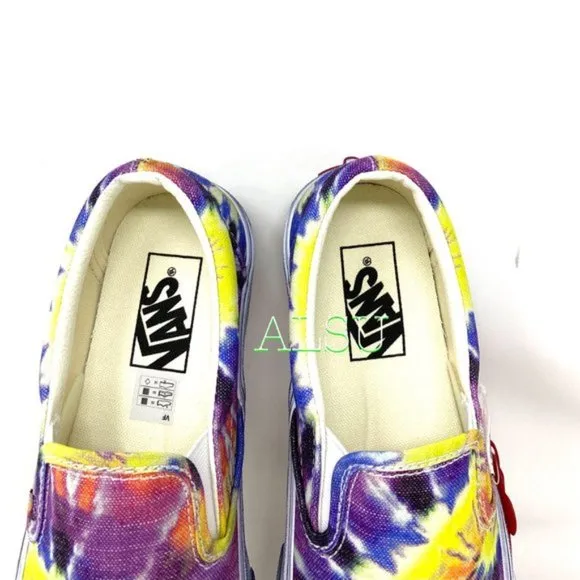 💖MEGA SALE💖VANS Classic Slip On Washed Tie-Dye Canvas Women's VN0A4U3819X