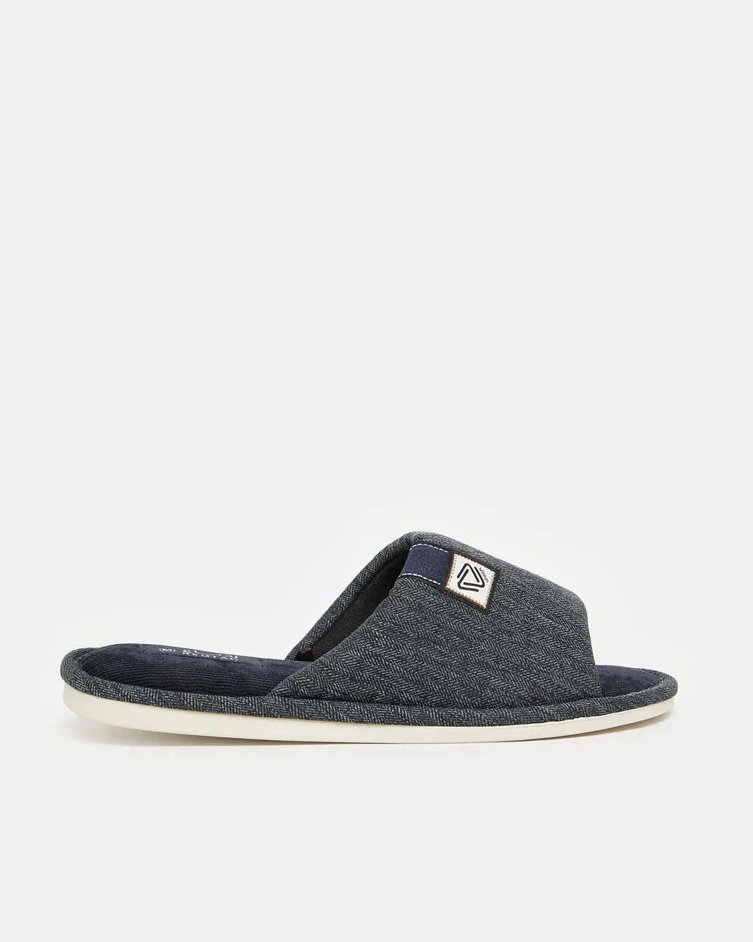 Men Navy Patched Slipper