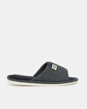 Men Navy Patched Slipper