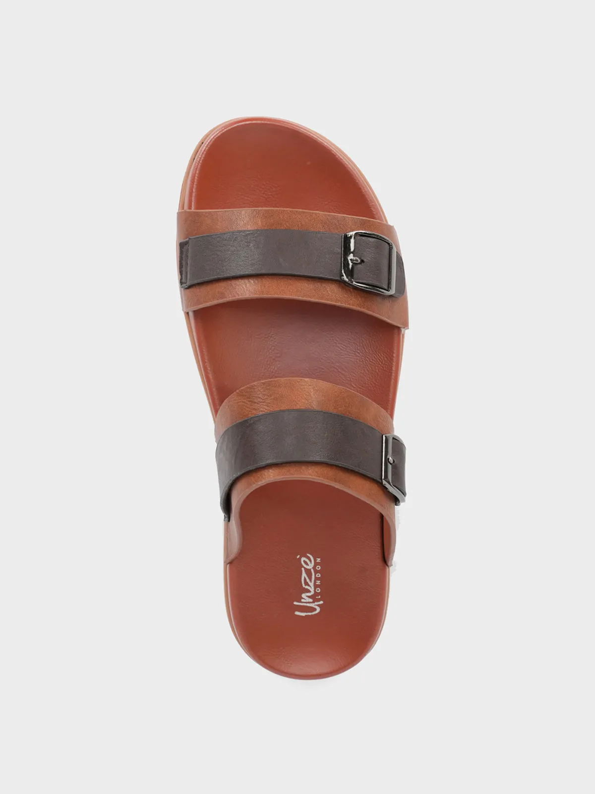 Mens "AWAD" Casual Buckled Adorned Slippers