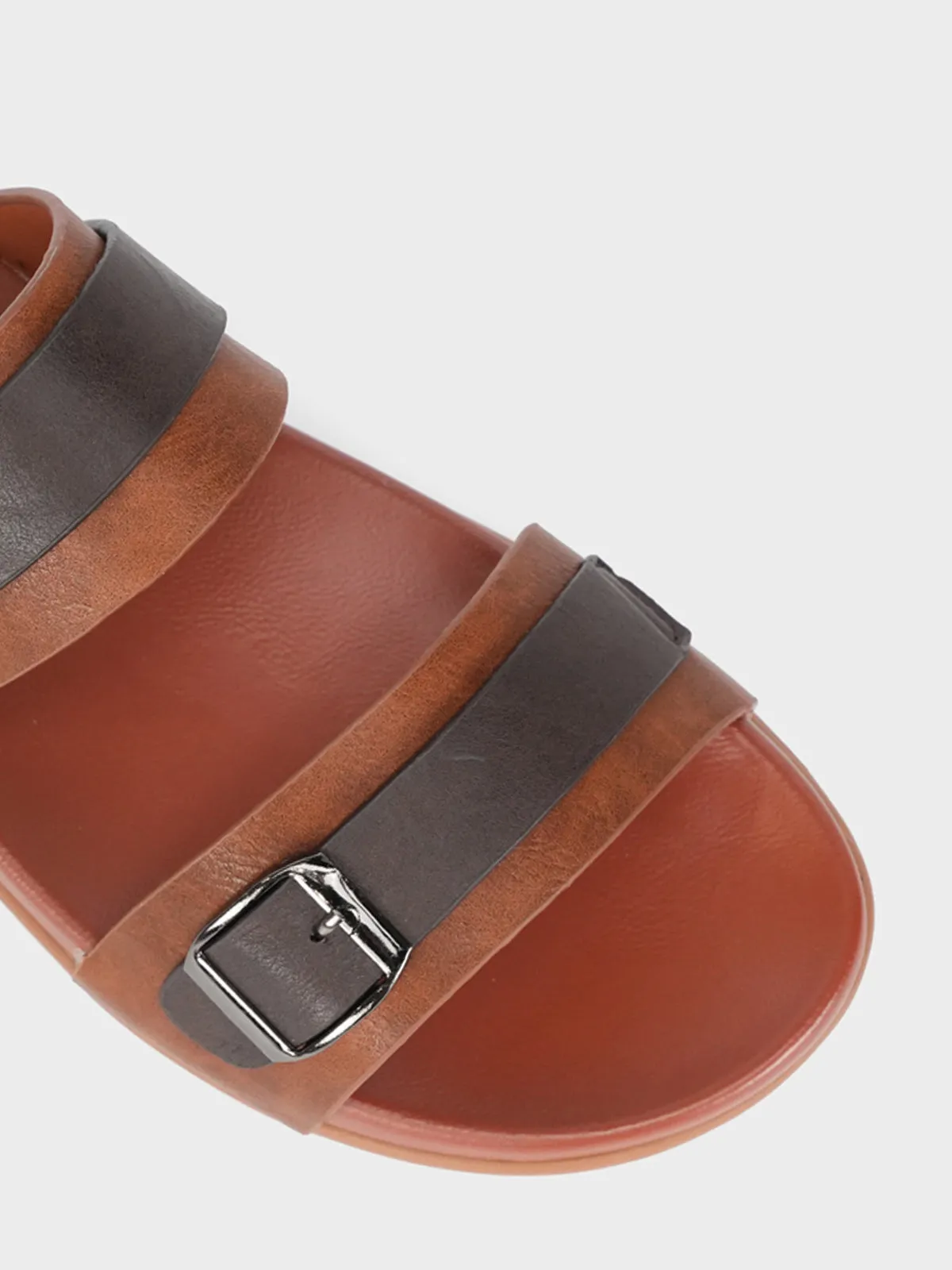 Mens "AWAD" Casual Buckled Adorned Slippers