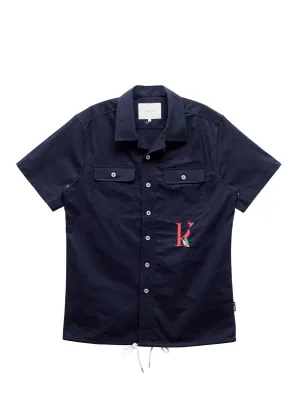 Men's Short Sleeve Seam Detail Tee In Navy
