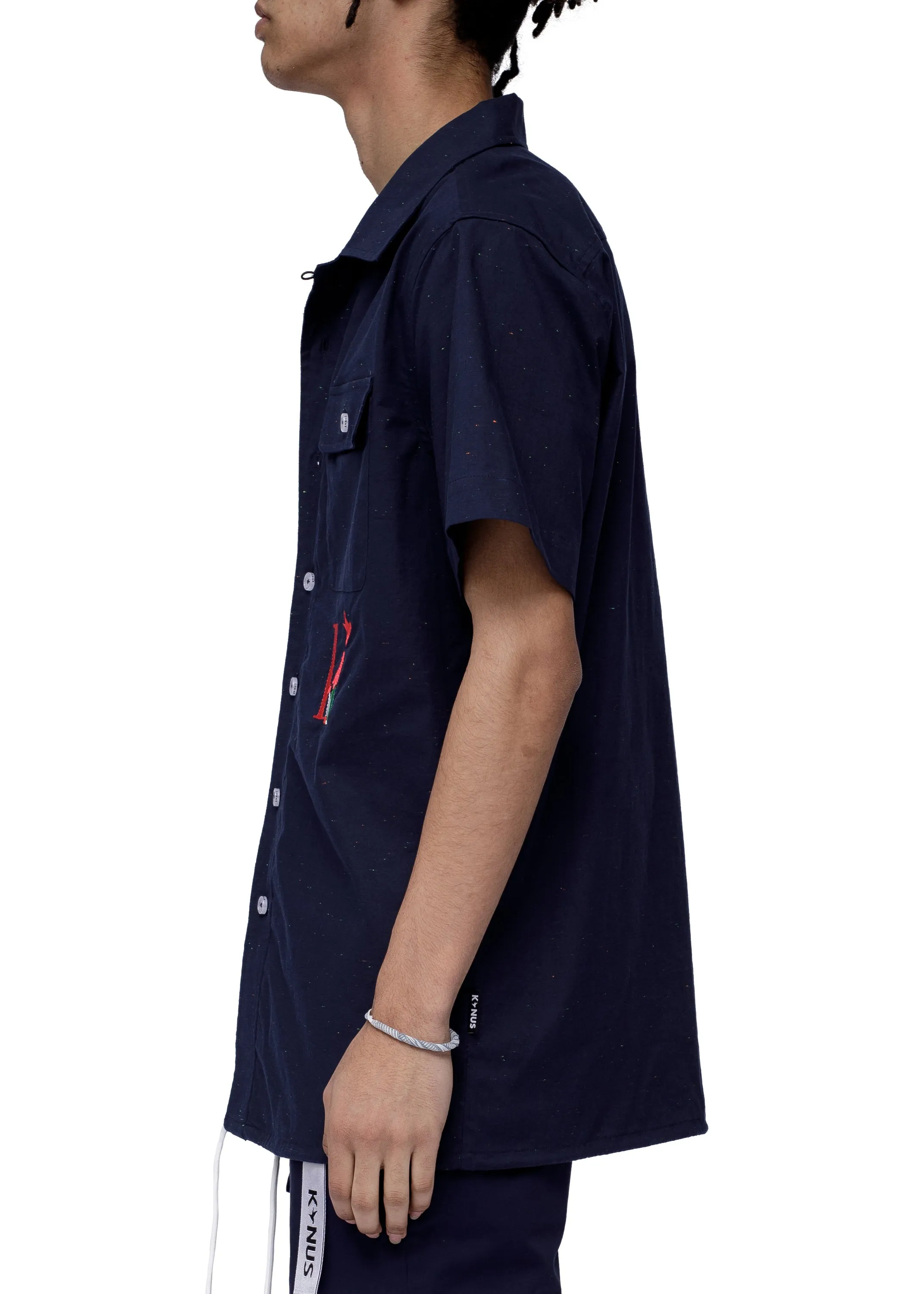 Men's Short Sleeve Seam Detail Tee In Navy