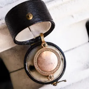 Mid Victorian 15k Gold Pillbox Pendant