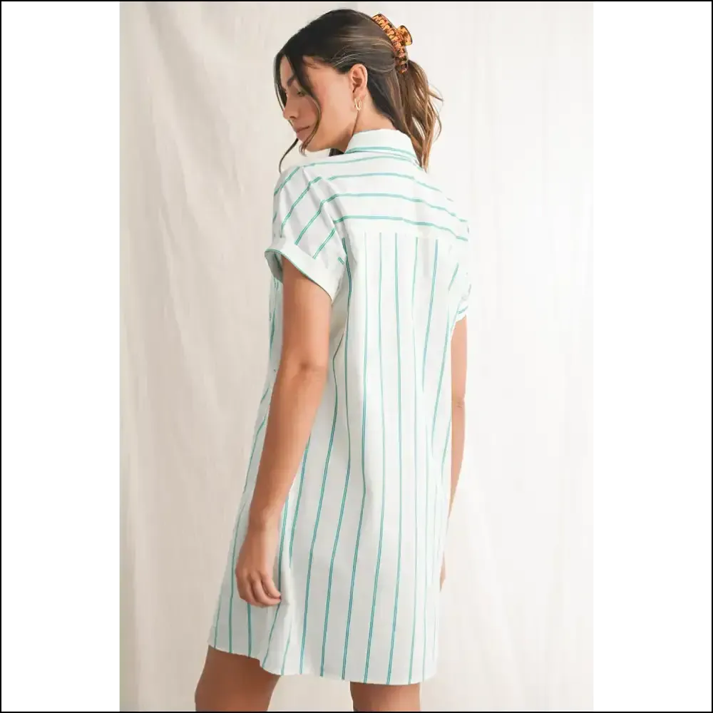 Mint Green Striped Mini Dress: Basically a Portable Party 🎉