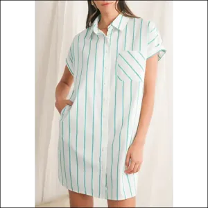 Mint Green Striped Mini Dress: Basically a Portable Party 🎉