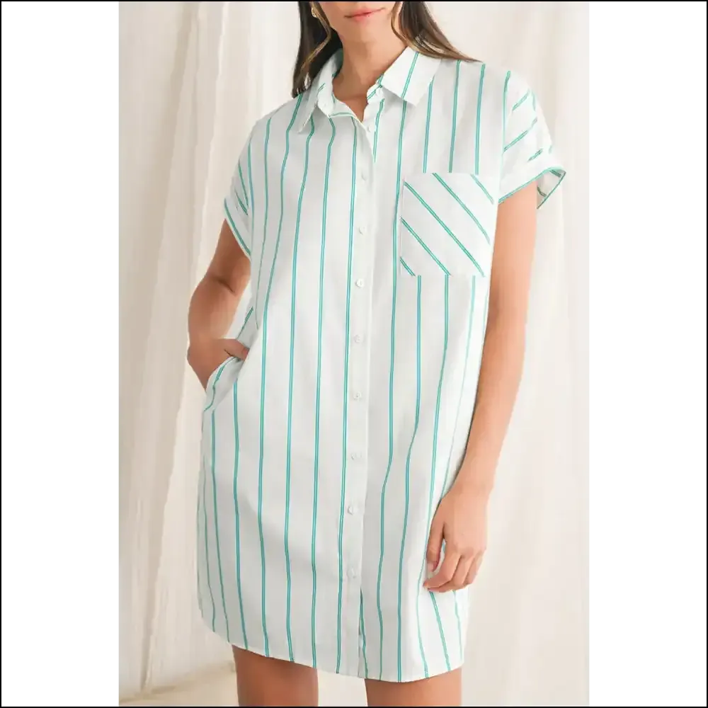 Mint Green Striped Mini Dress: Basically a Portable Party 🎉