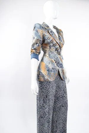 Mixed Animal Print Jacket & Pant Set