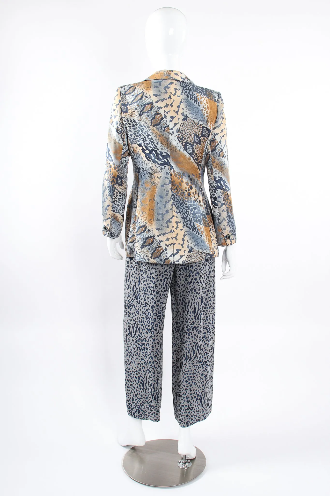 Mixed Animal Print Jacket & Pant Set