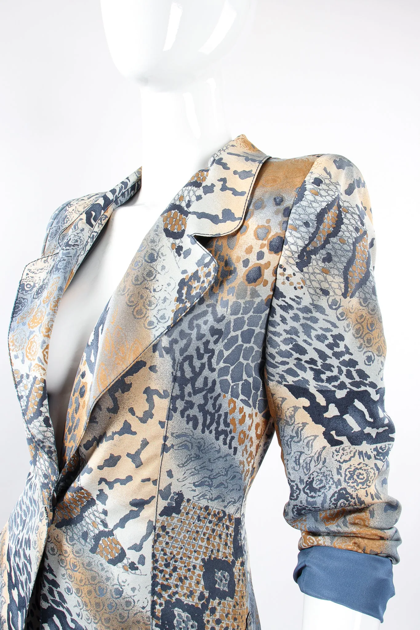 Mixed Animal Print Jacket & Pant Set