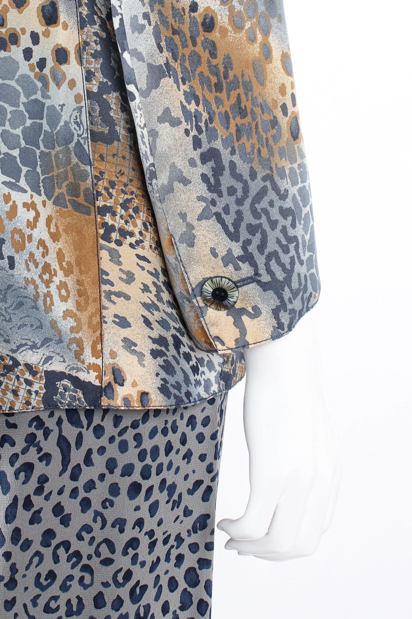 Mixed Animal Print Jacket & Pant Set