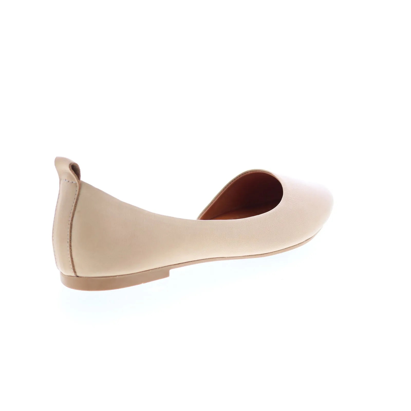 Miz Mooz Belinda Womens Beige Leather Slip On Ballet Flats Shoes