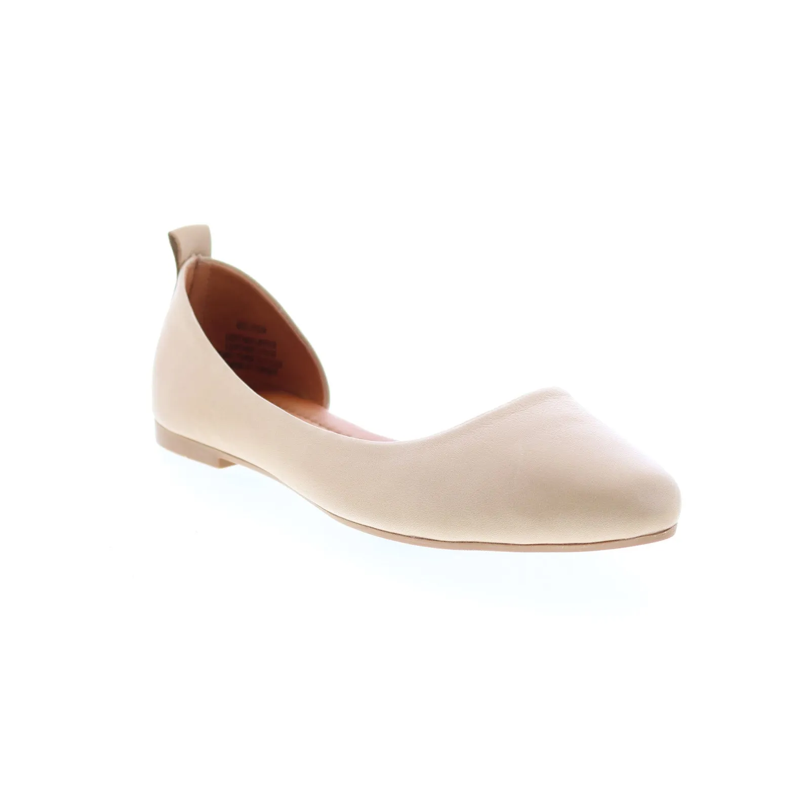 Miz Mooz Belinda Womens Beige Leather Slip On Ballet Flats Shoes